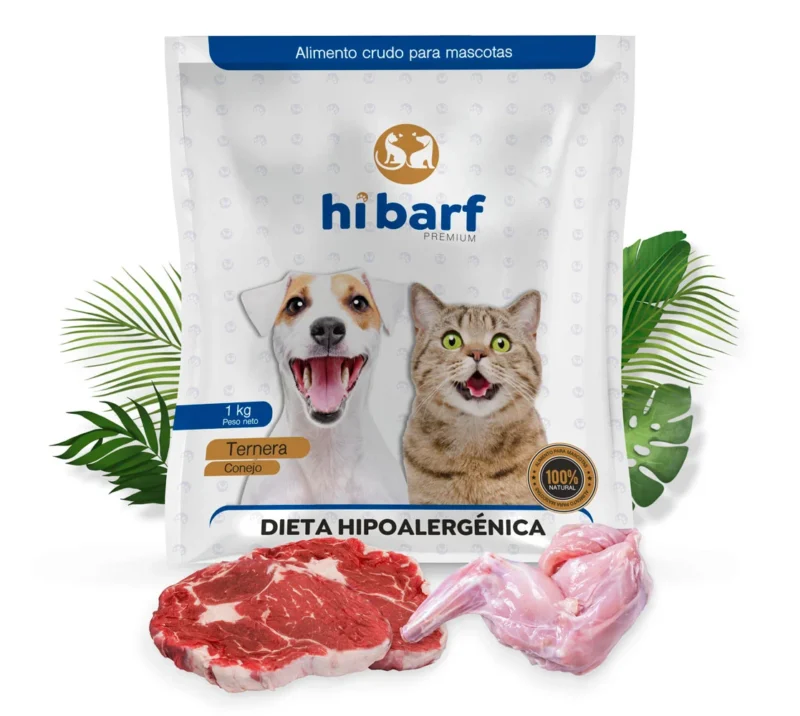 Dieta perros hipoalergénica de ternera y conejo