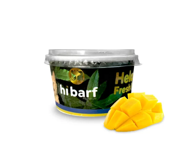 Helado de caldo de hueso con mango